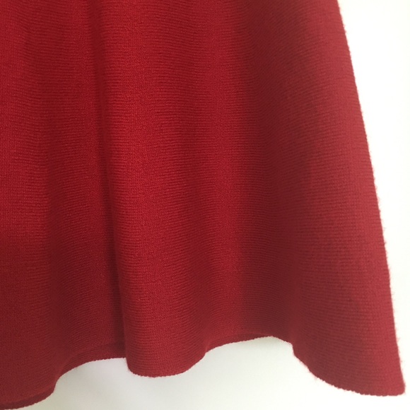 Zara Basic red fit & flare skater skirt - Picture 3 of 7
